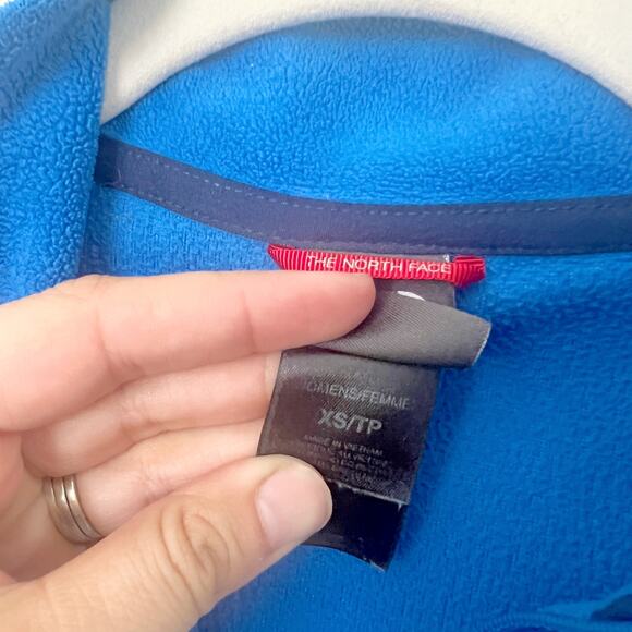 [The North Face] Blue 1/4 Zip Polartec Micro Fleece Sweater Women's Size XS - Picture 10 of 10